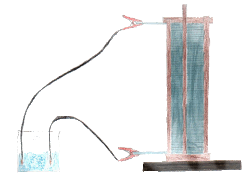 esquema del telégrafo de Salvá
