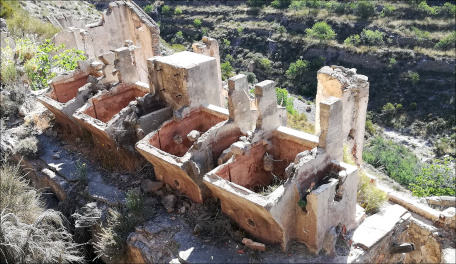 celdas de flotacin en la mina del Carmen, en el Marchal de Antn Lpez
