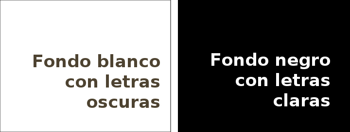 fondo blanco y fondo negro