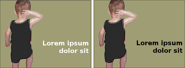 fondo de color con letras blancas y negras