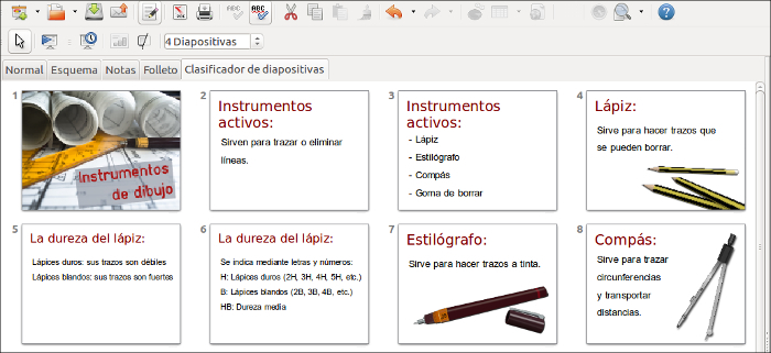 clasificador de diapositivas