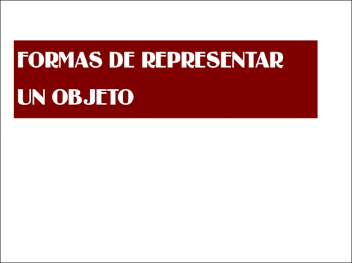 Texto con una caja de color