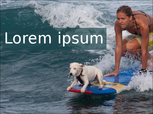 texto sobre imagen en caja semitransparente