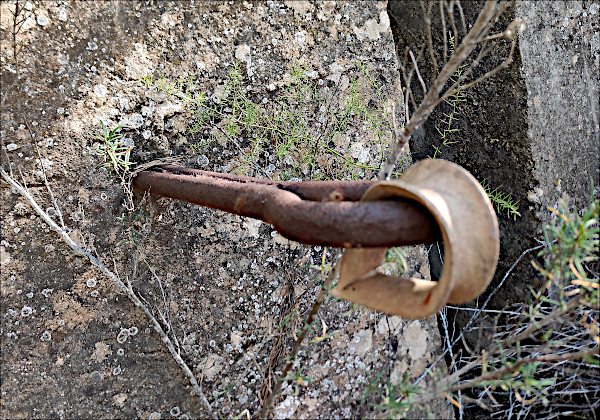 detalle de la sujeccin del cable en la estacin del Pinar