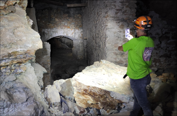 Plano inclinado mina Los Tres Pacos